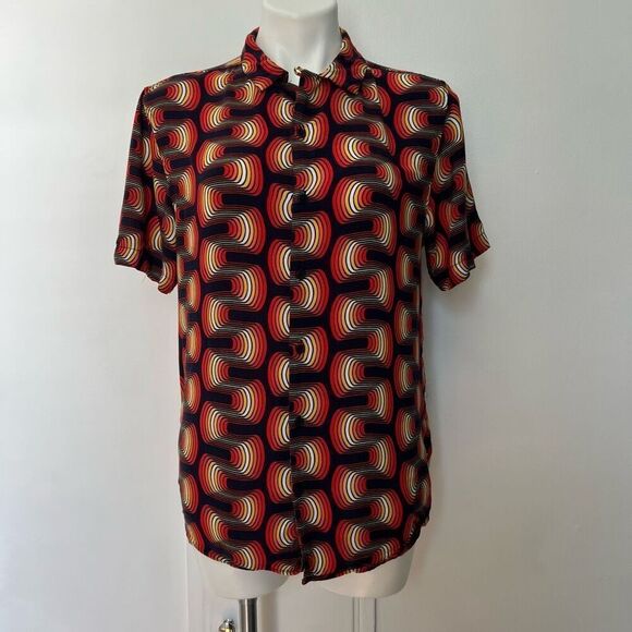 Earthbound Funky Button Down top - Picture 1 of 11